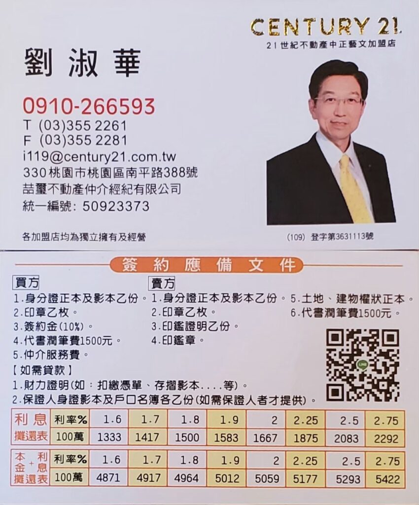劉淑華 名片